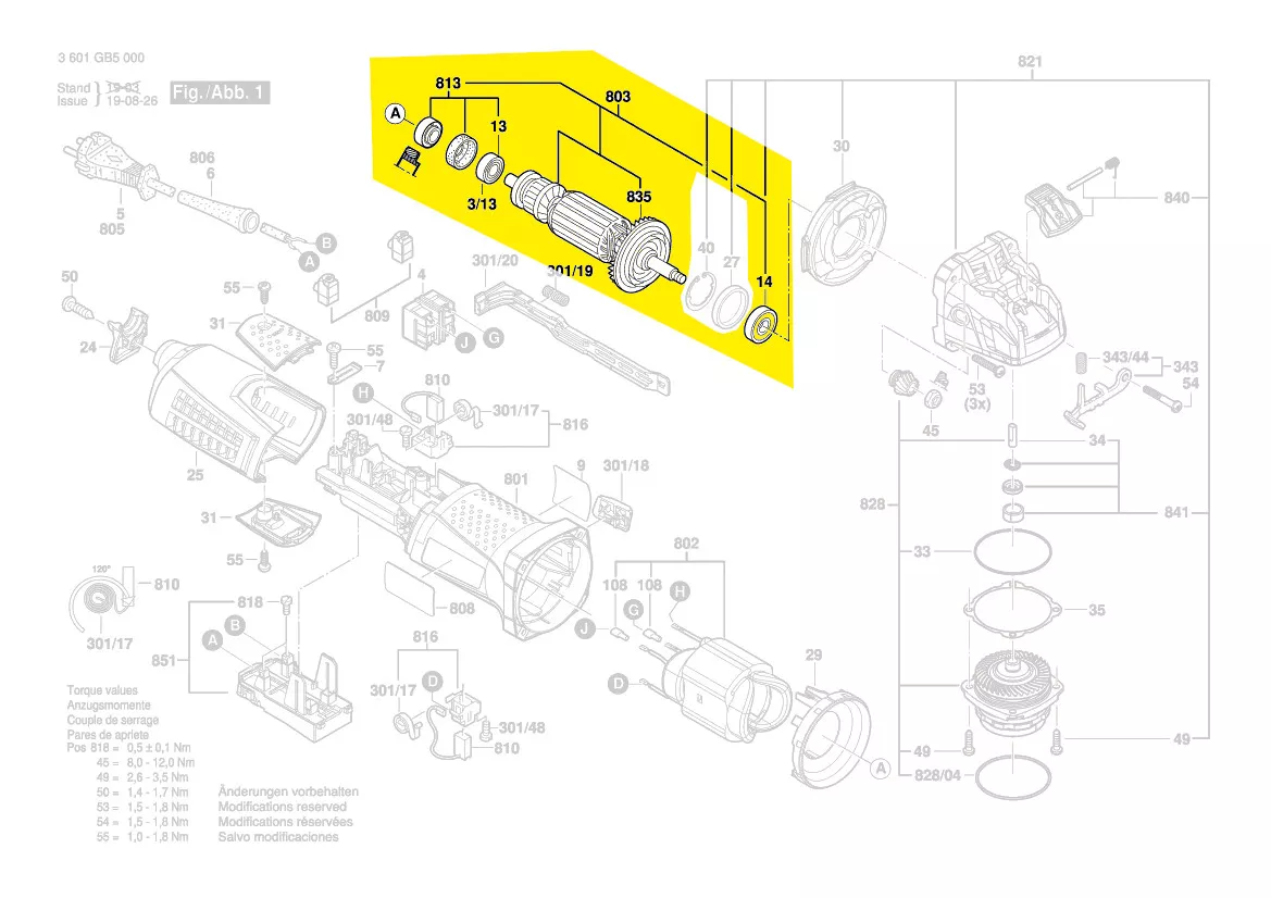 Induit réf. 1 607 000 V33 BOSCH